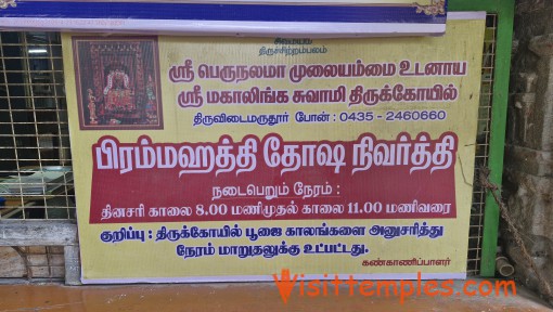 Sri Mahalinga Swamy Temple, Thiruvidaimaruthur, Near Kumbakonam, Tamil Nadu